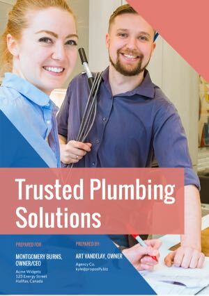 Plumbing proposal template cover
